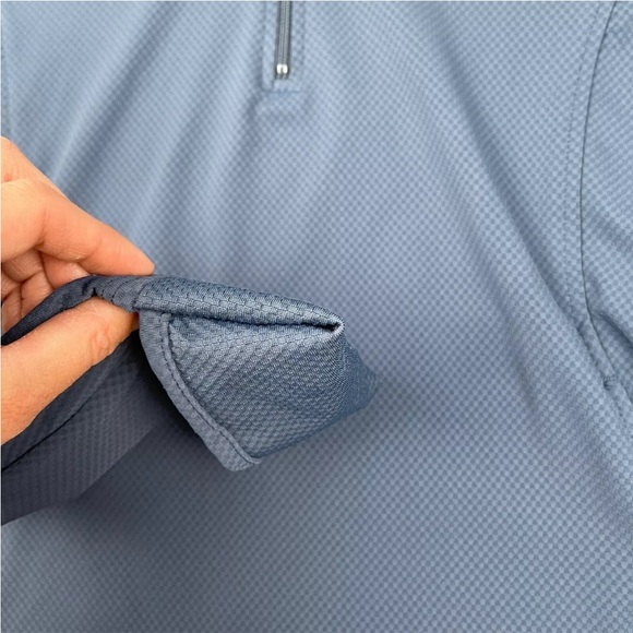 Title Nine Hoodie Blue 1/2 Zip Pocket Running Sz. M - Picture 8 of 12